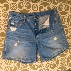 Levi's 501 Distressed Denim Shorts